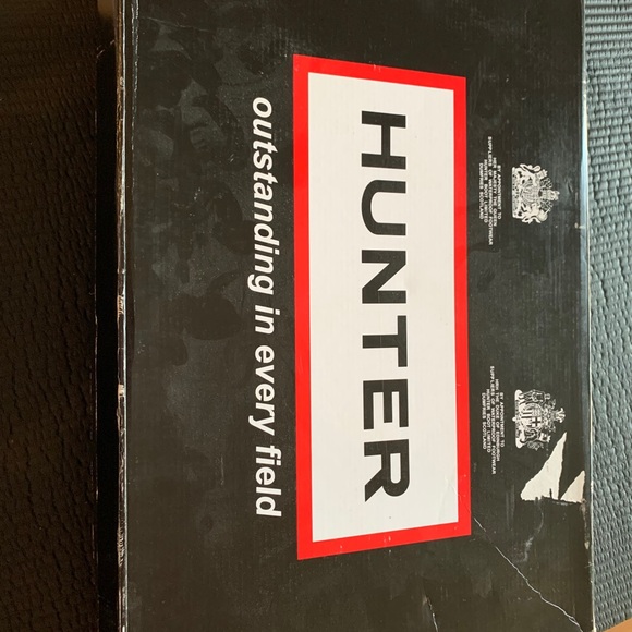 Black hunter winter rain boots + grey fleece socks - Picture 2 of 8